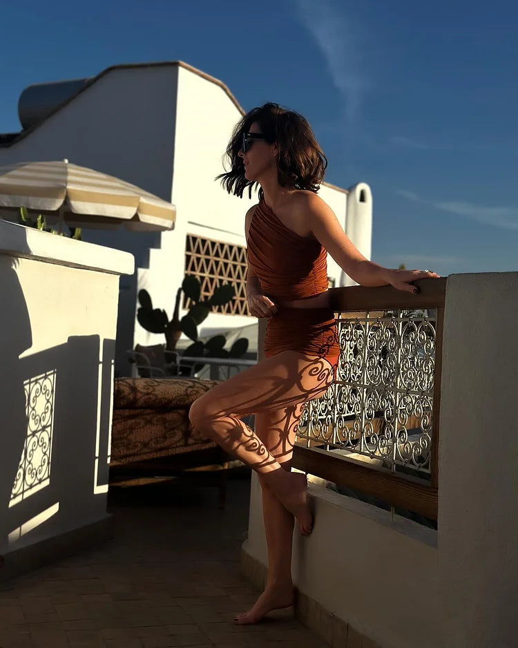 Two Piece Swimsuit with Beach Cover up Wrap Skirt Sarong Retro Floral Print Bikini Set